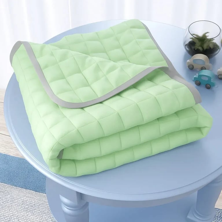 Edredom de Berço Matelado Verde/Cinza