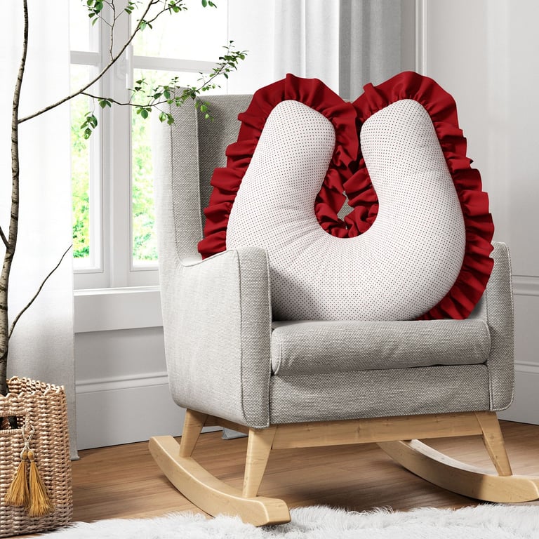 Almofada Amamentação Poá Pontinho Vermelho — vista alternativa