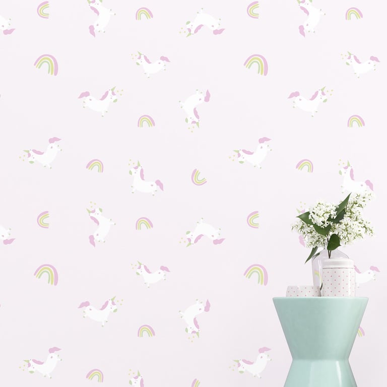 Papel de Parede Amiguinhas Unicórnio 3m
