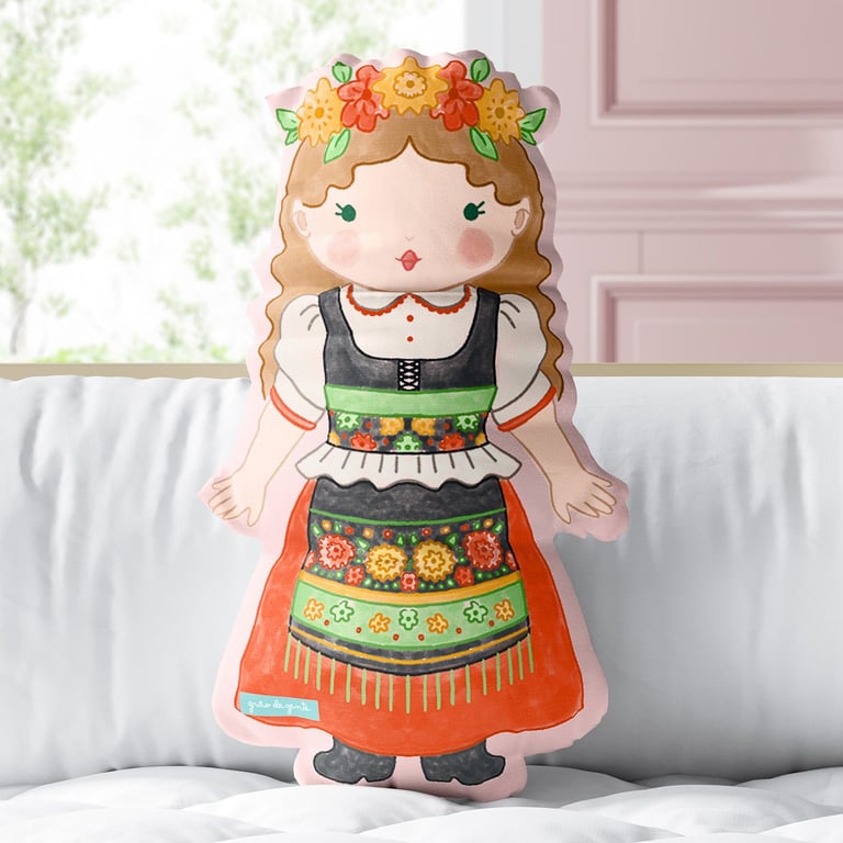 Almofada Meninas do Mundo Sophie 33cm