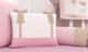Almofada Retangular Laços e Listras Rosa e Bege 43cm - imagem 2