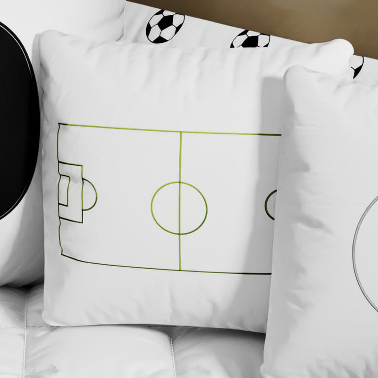 Almofada Quadrada Camisa 10 Campo de Futebol 38cm