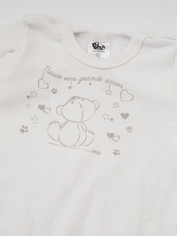 Macacão Longo Branco Pé Reversível