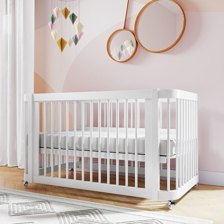 Berço Americano Branco Evolutivo + Mini Colchão Brinde