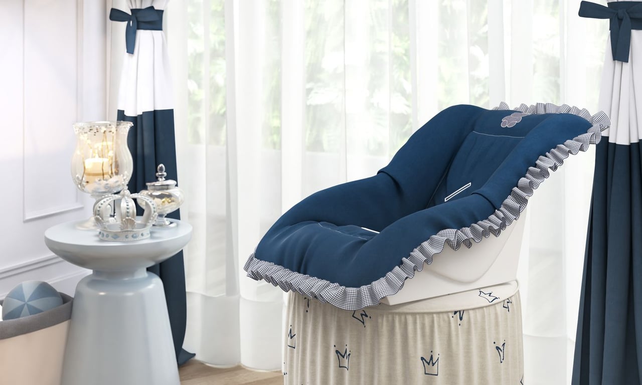 Capa de Bebê Conforto Ursinho Clássico Marinho — vista alternativa