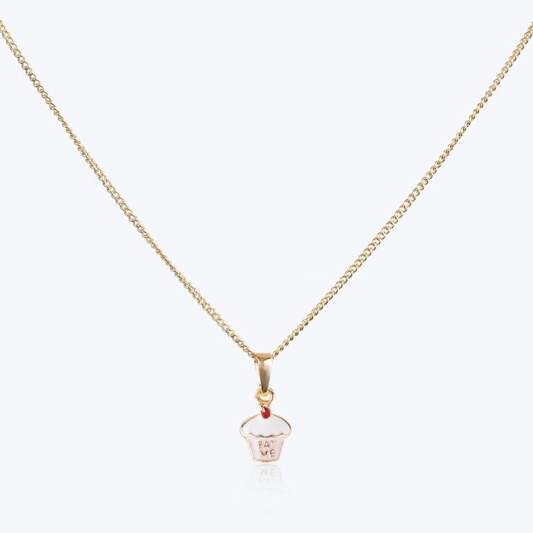 Conjunto Infantil Colar e Brincos Cupcake Ouro — vista alternativa