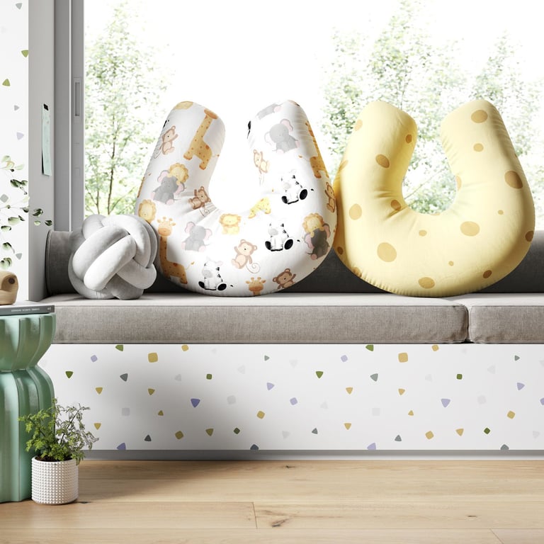 Almofada Amamentação Dupla Face Safári Aquarela — vista alternativa