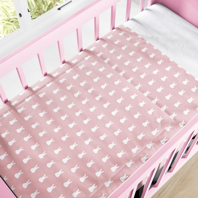 Edredom de Berço Coelhinha Rosa — vista alternativa