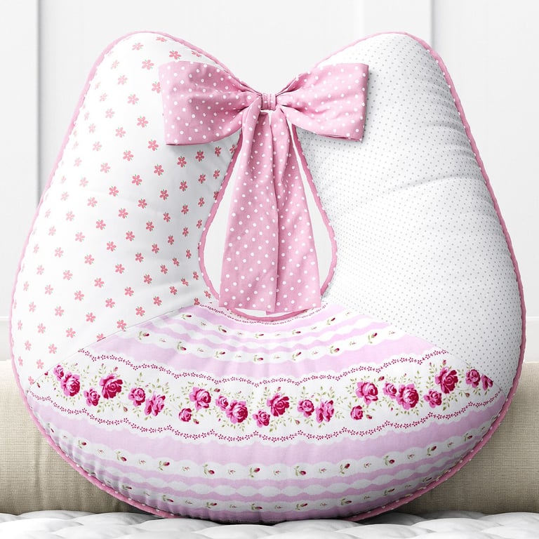 Almofada Amamentação Patchwork Rosa
