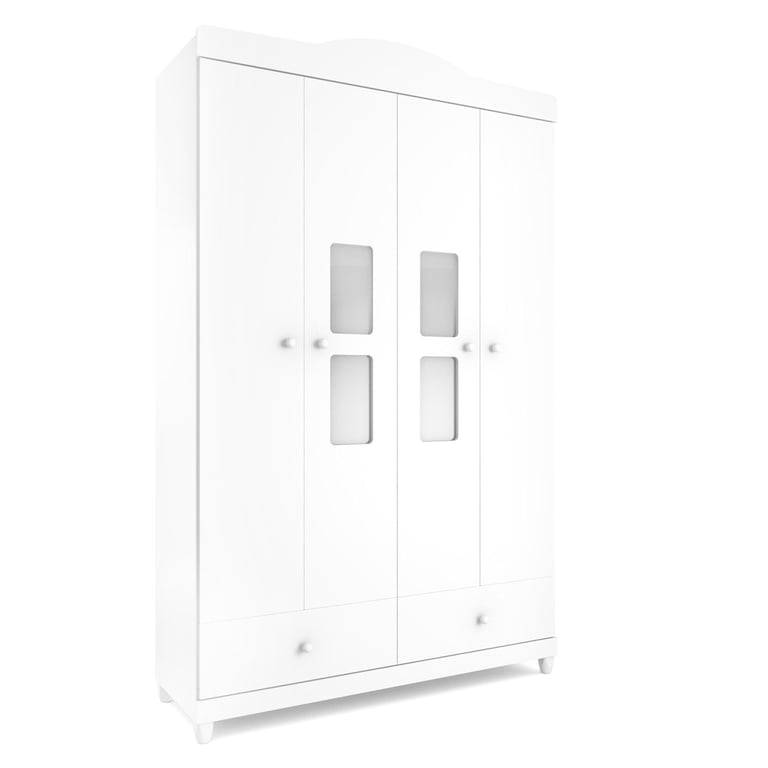 Guarda Roupa Infantil Branco 4 Portas Mila — vista alternativa