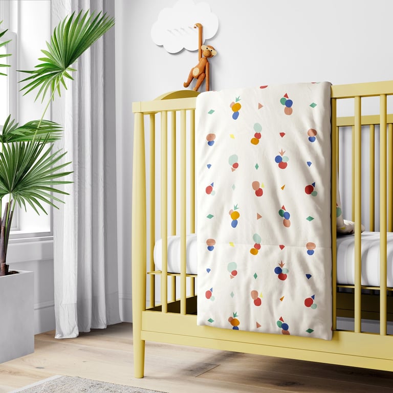 Edredom de Berço Geométrico Vintage — vista alternativa