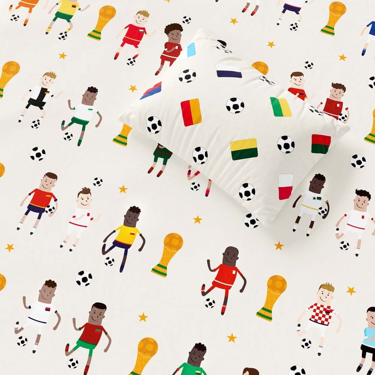Jogo de Lençol Mini Cama Torneio das Seleções do Mundo — vista alternativa
