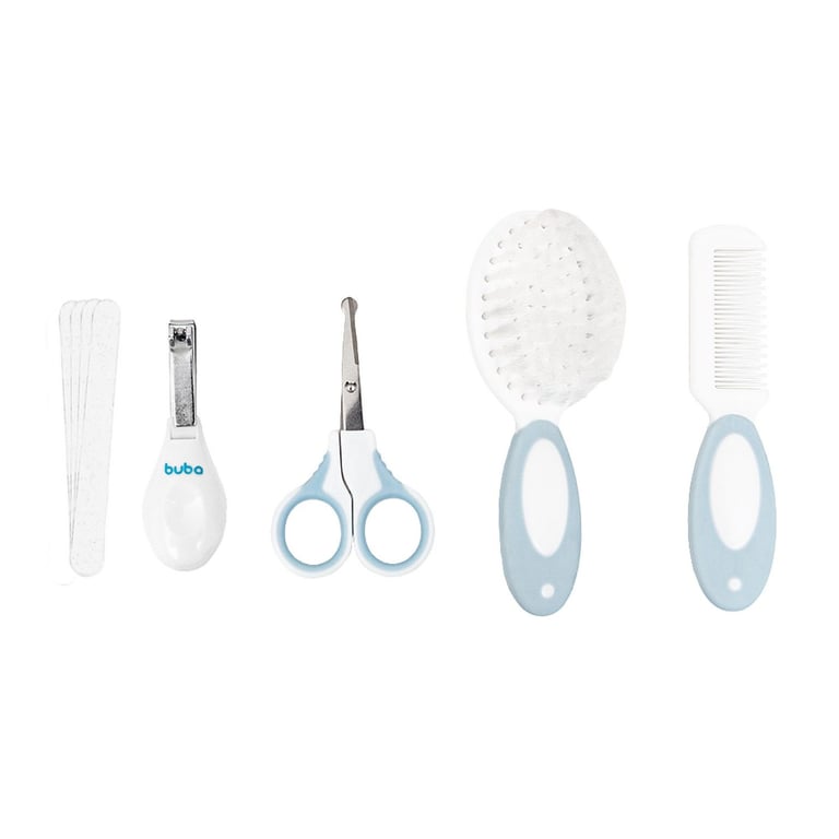 Kit Cuidados Bebê com Estojo Branco e Azul