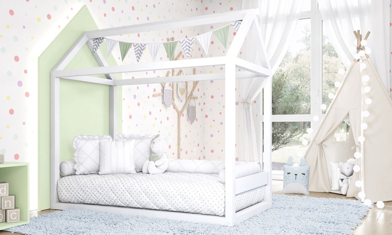 Cama Casinha Montessoriana Branco