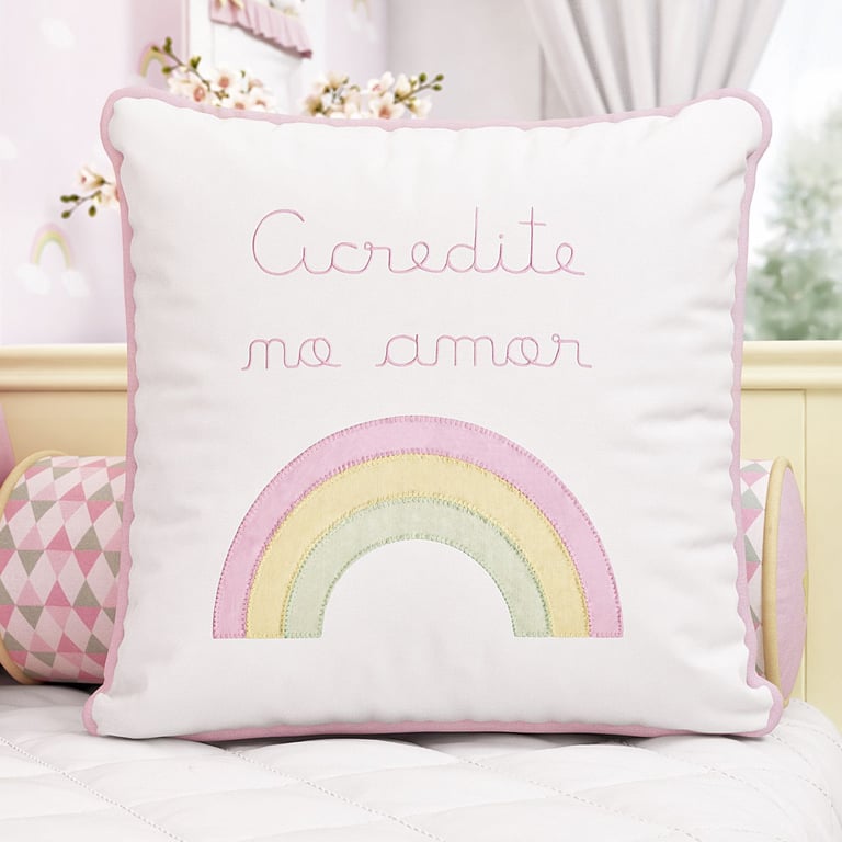 Quarto de Bebê Completo Arco-íris Patchwork 23 Peças — vista alternativa