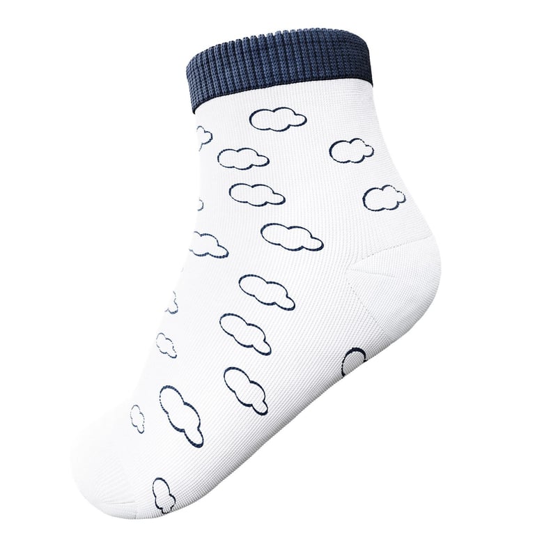 Meia Bebê Nuvens Azul Marinho
