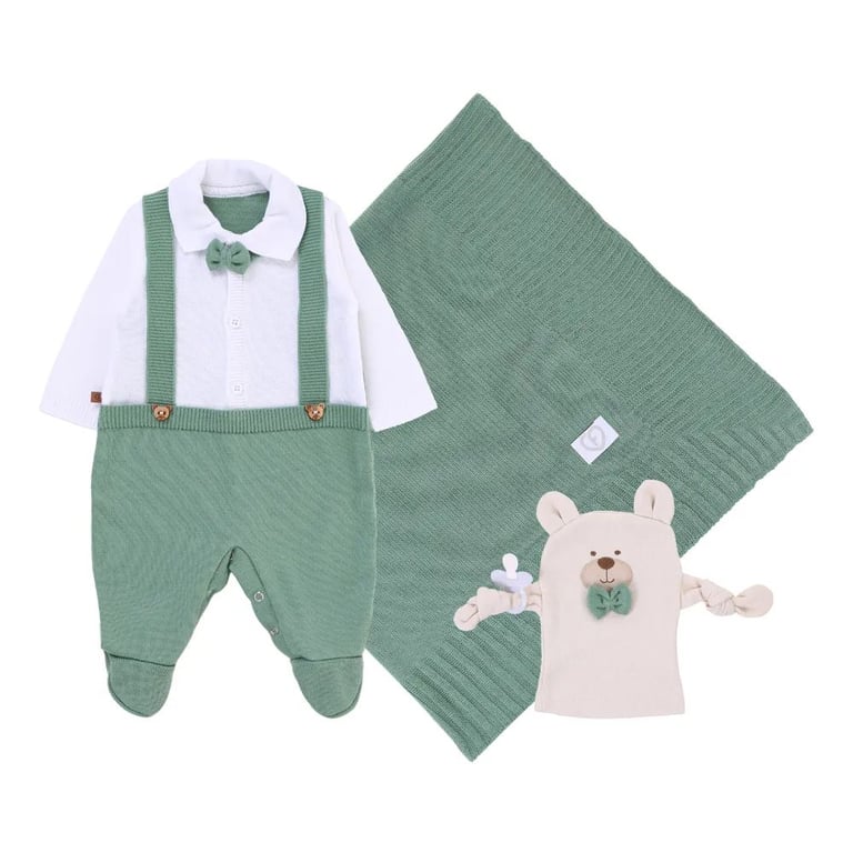 Saída De Maternidade Fofinho Com Naninha Fantoche Vermelho