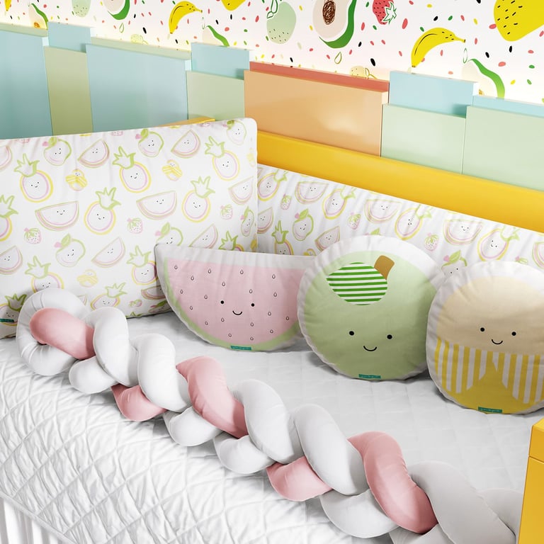 Kit Berço Trança Frutinhas Coloridas — vista alternativa