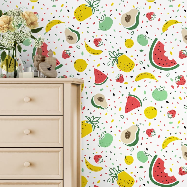 Papel de Parede Frutas Coloridas 3M