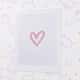 Quadro Coração Branco e Rosa 33cm - imagem 1