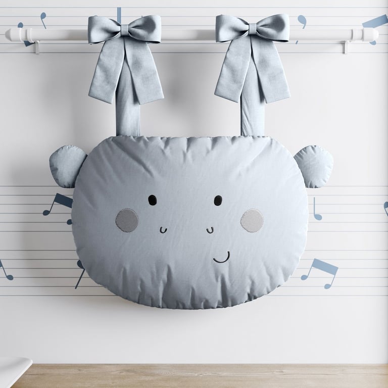 Porta Fraldas Hipopótamo Cinza