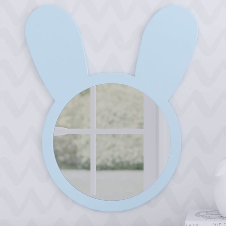 Espelho Redondo Amiguinha Coelhinha Rosa 44cm