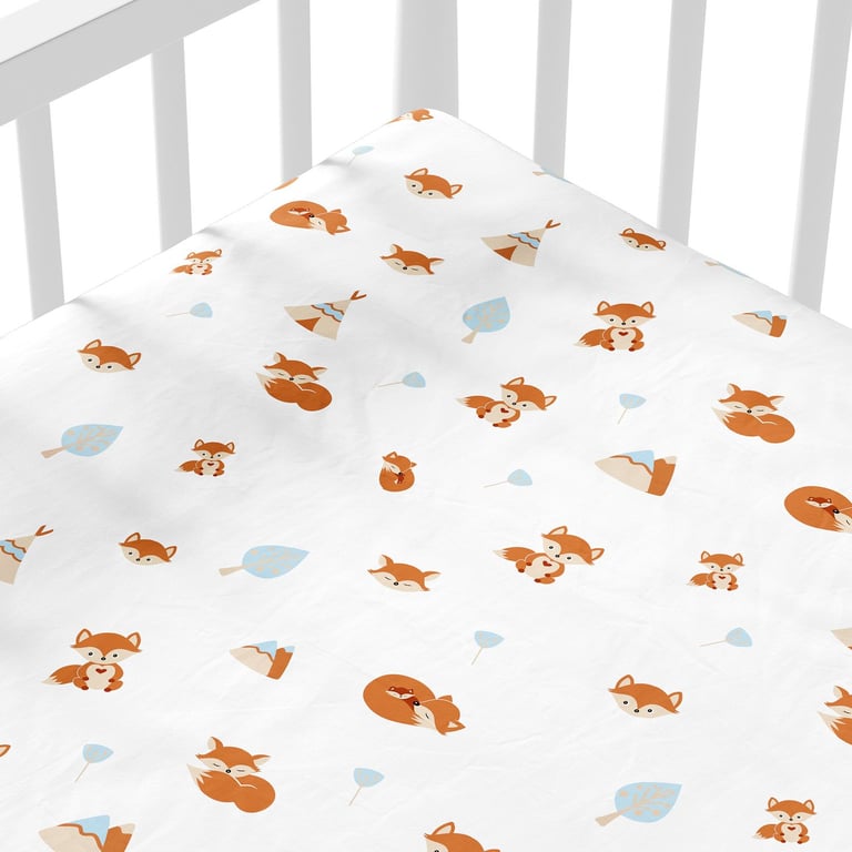 Lençol Berço com Elástico Raposinha