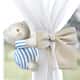 Prendedor de Cortina Urso Tricot Luxo Azul 2 Peças - imagem 2
