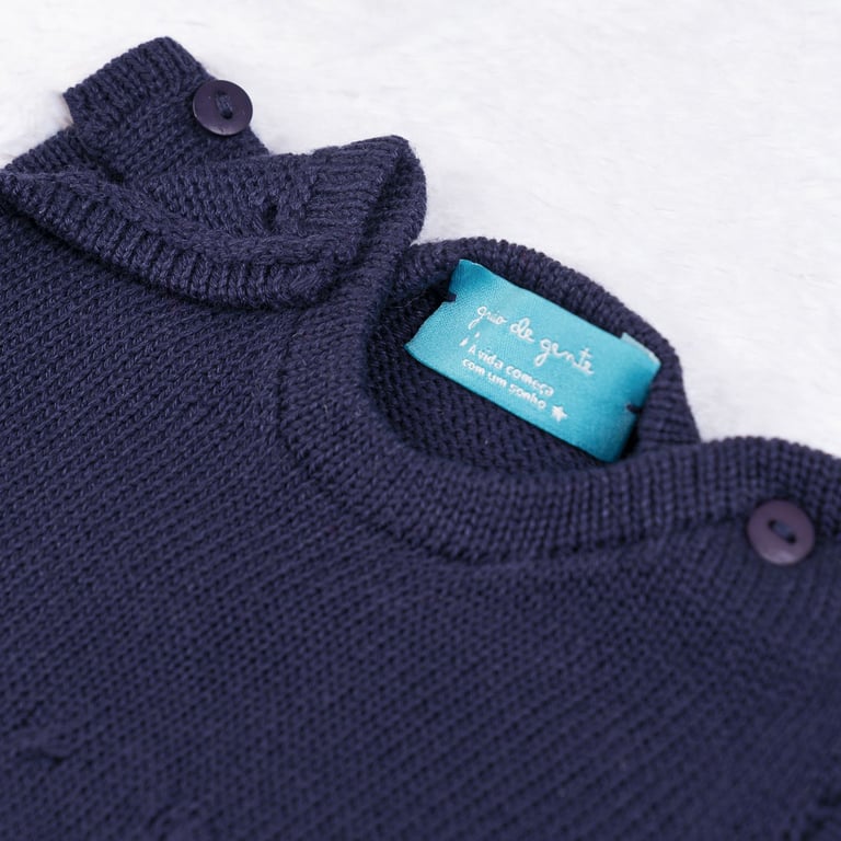 Saída Maternidade Tricot com Macacão e Body Requinte Cinza 03 Peças — vista alternativa