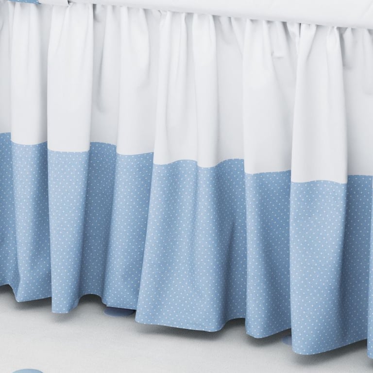 Saia de Berço Barra Poá Azul