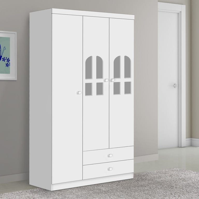 Guarda Roupa Infantil Branco 3 Portas Alice