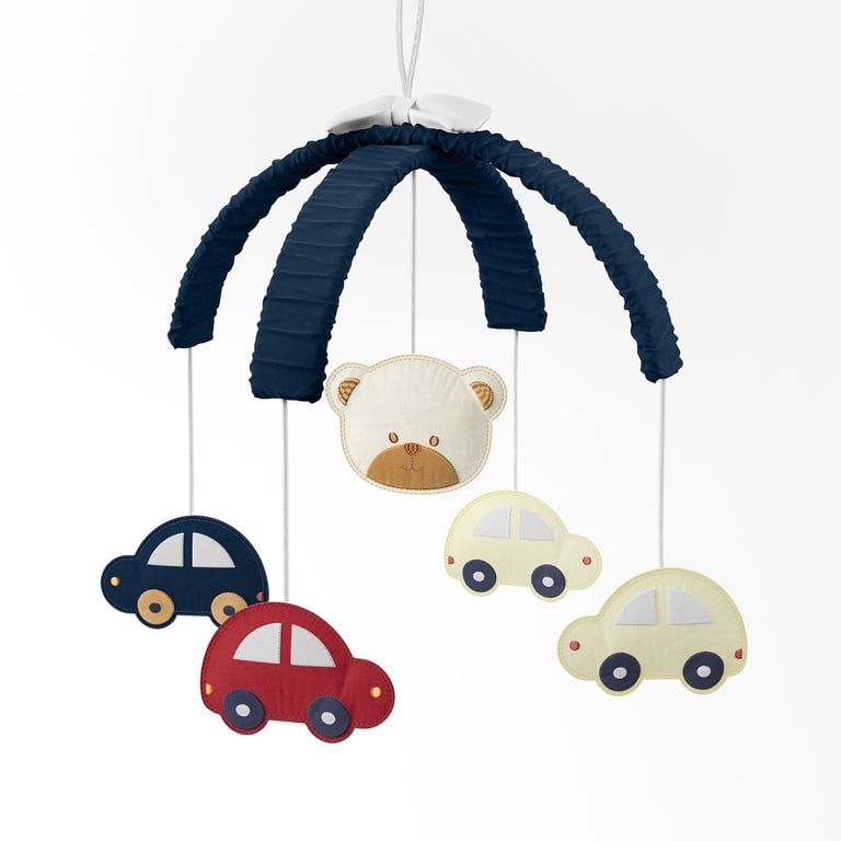 Móbile Ursinho Bebê Azul Marinho