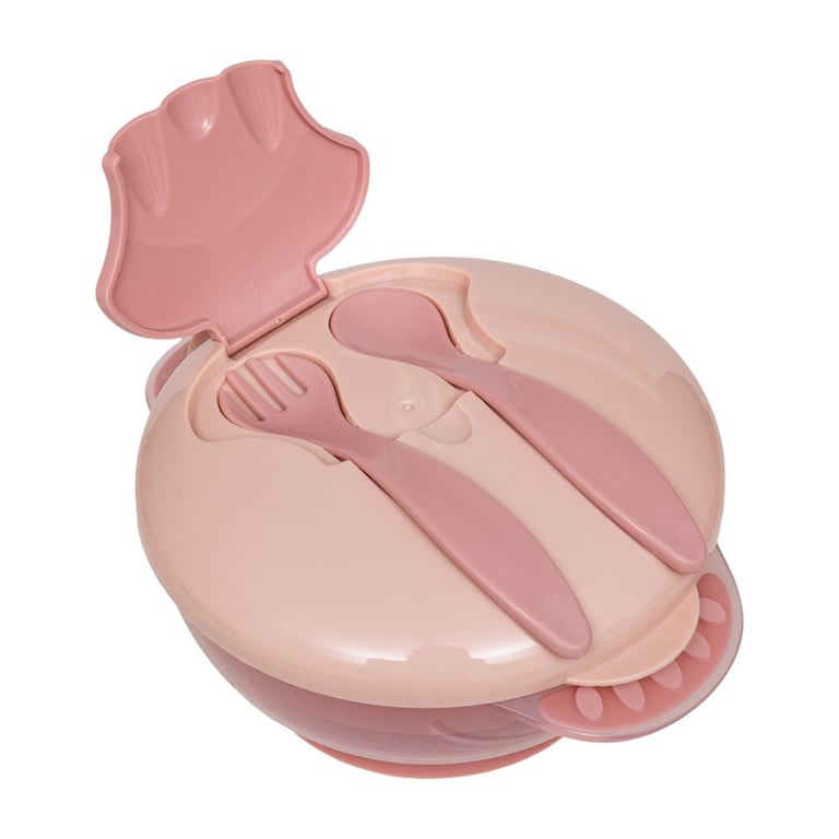 Kit Refeição com Compartimento e Talheres Azul