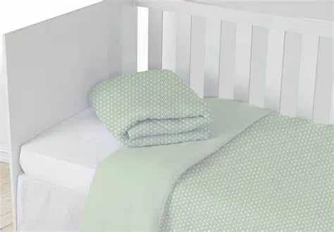 Edredom de Berço Poá Verde