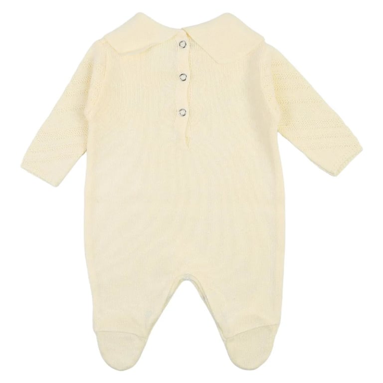 Saída Maternidade Din Don com Gola Trançado Pérolas Off White — vista alternativa