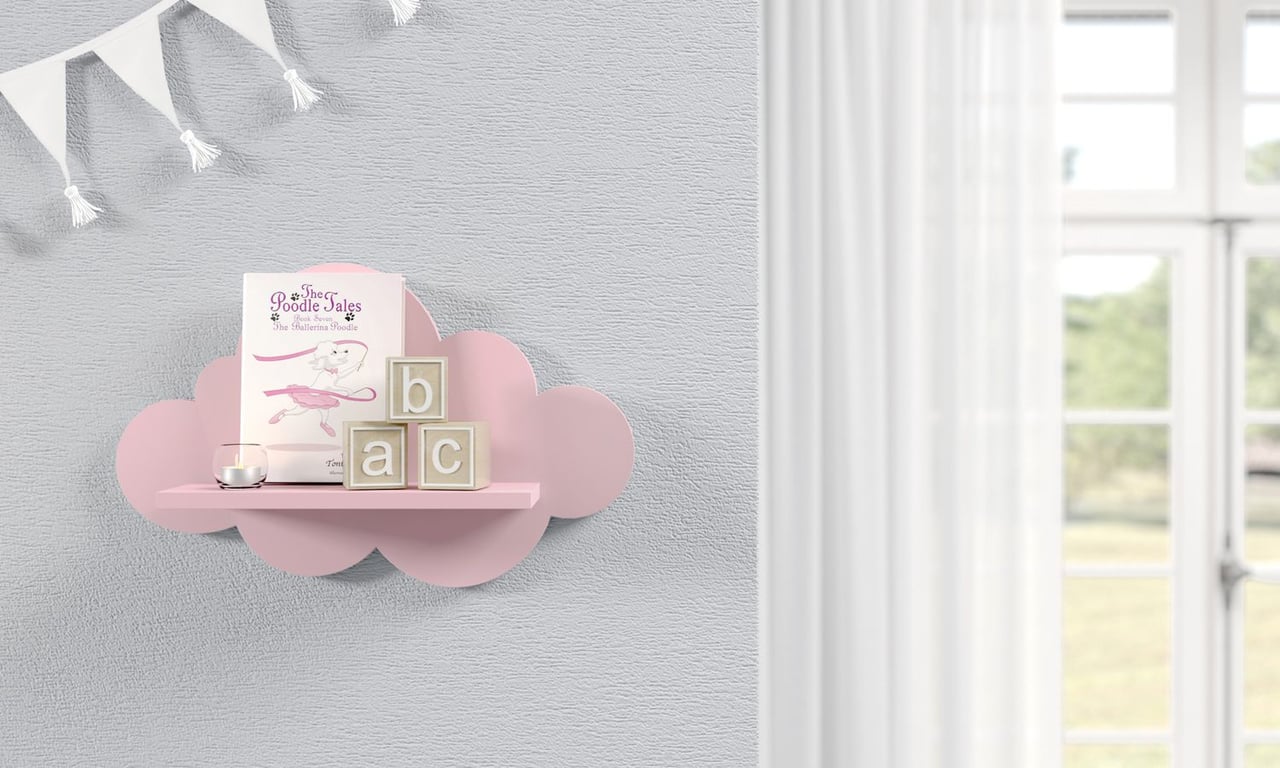 Prateleira Nuvem Rosa P
