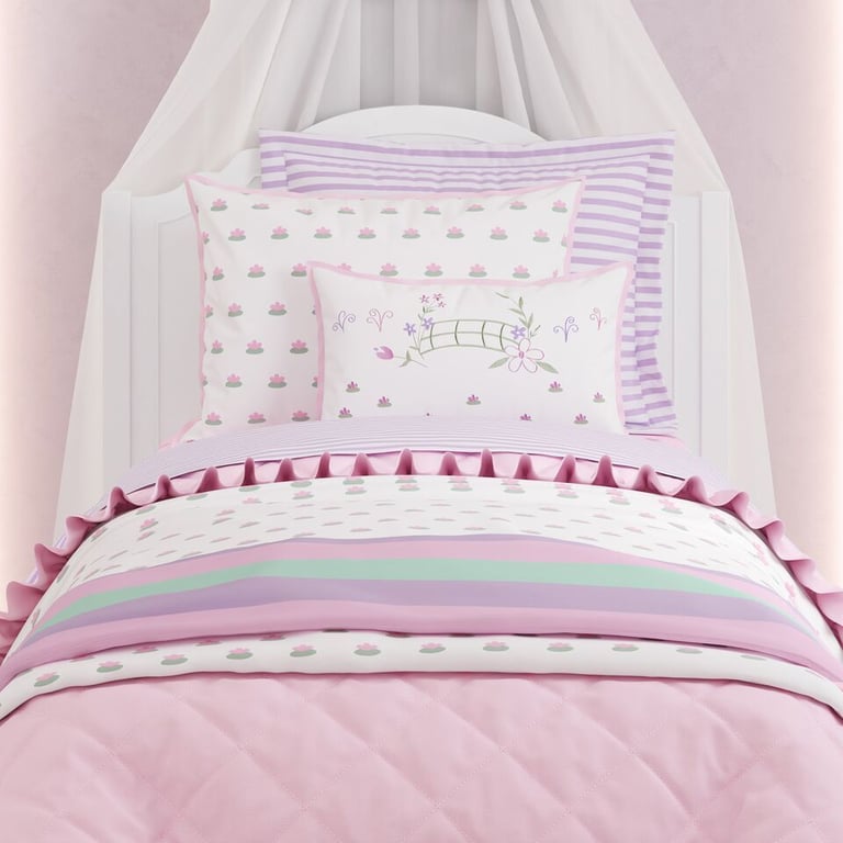 Almofada Retangular Bordada Floral Monet 55cm — vista alternativa