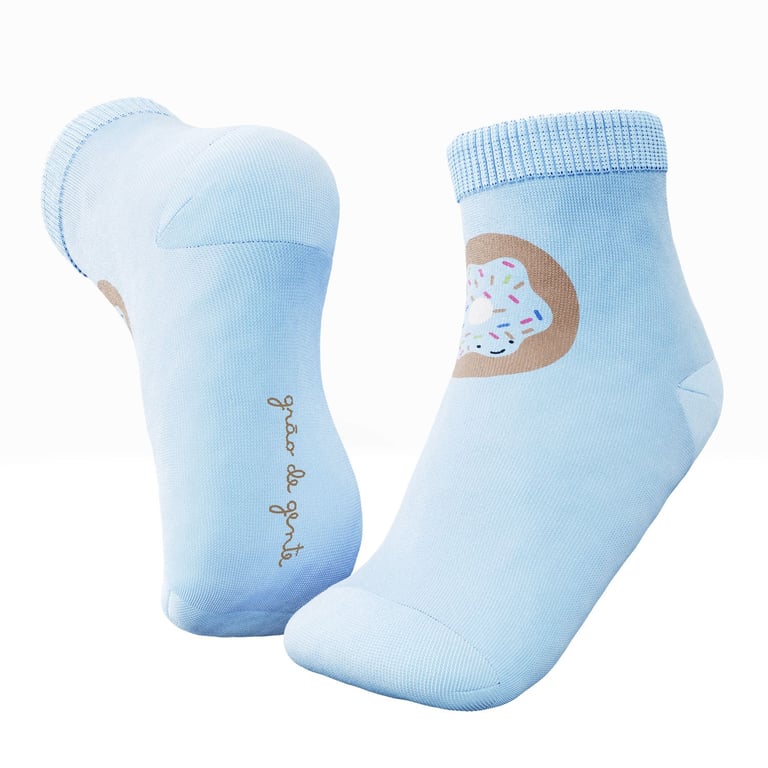 Meia Bebê Donuts Azul