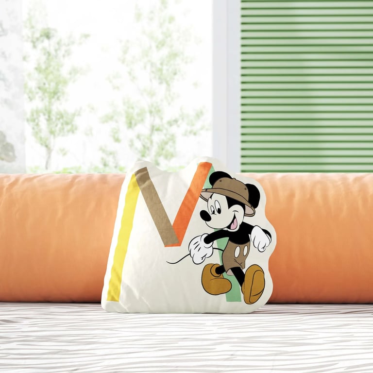 Almofada Mickey Mouse Safári Letra M 20cm — vista alternativa