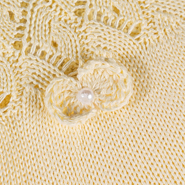 Vestido Tricot com Laços Amarelo Camomila — vista alternativa
