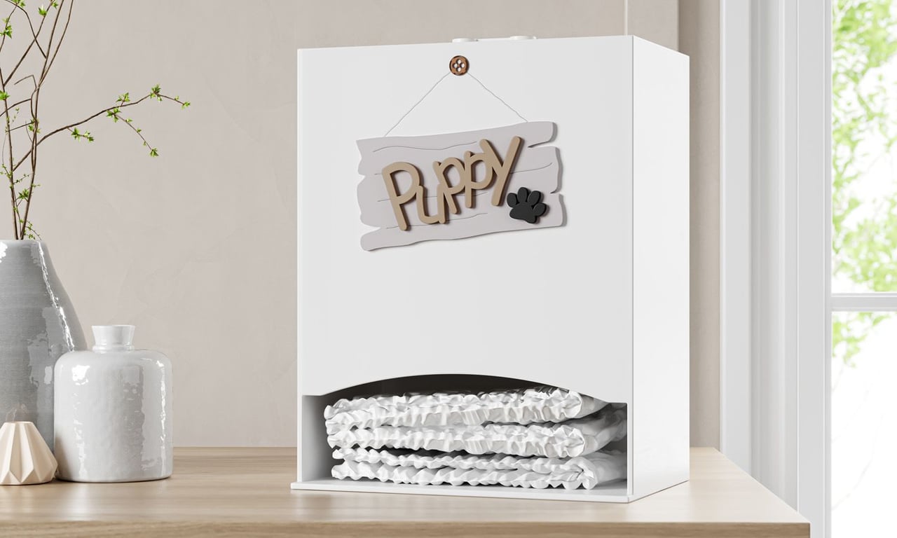 Porta Fraldas MDF Cachorrinho Puppy — vista alternativa
