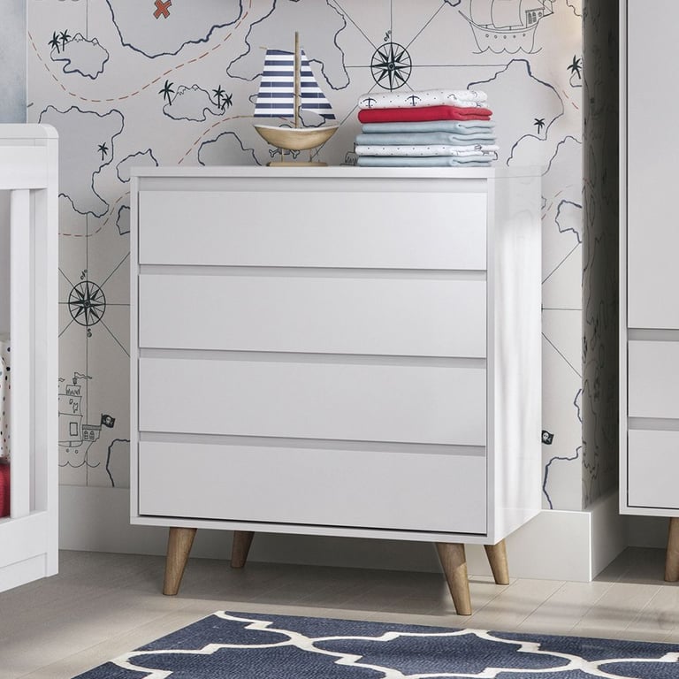 Cômoda Infantil Branco Lorena Retrô