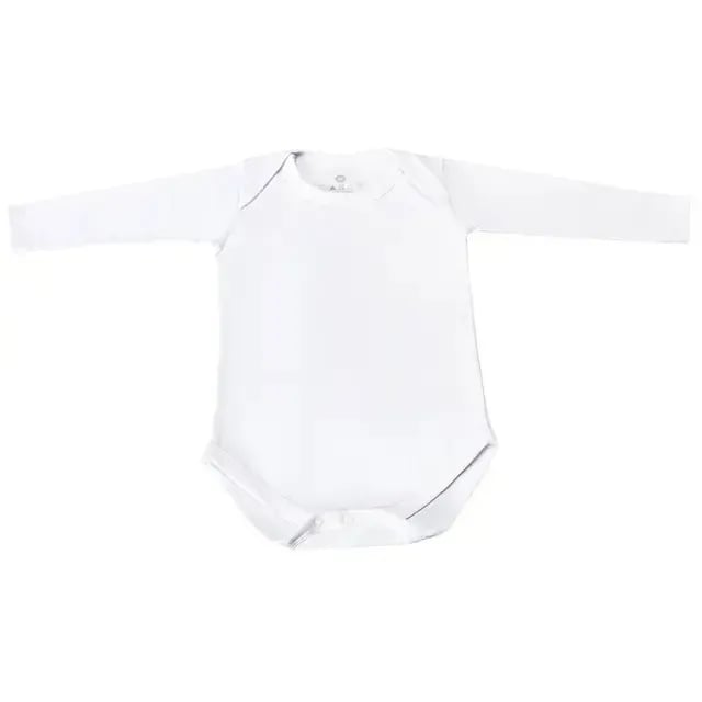 Body Manga Longa Basic Liso Branco Prematuro