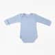 Body Manga Longa Comfort em Algodão Egípcio Azul Bebê - imagem 1