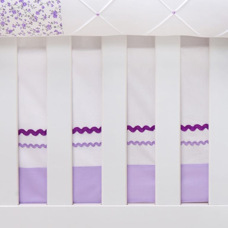 Saia de Berço Coruja Feliz Lilás