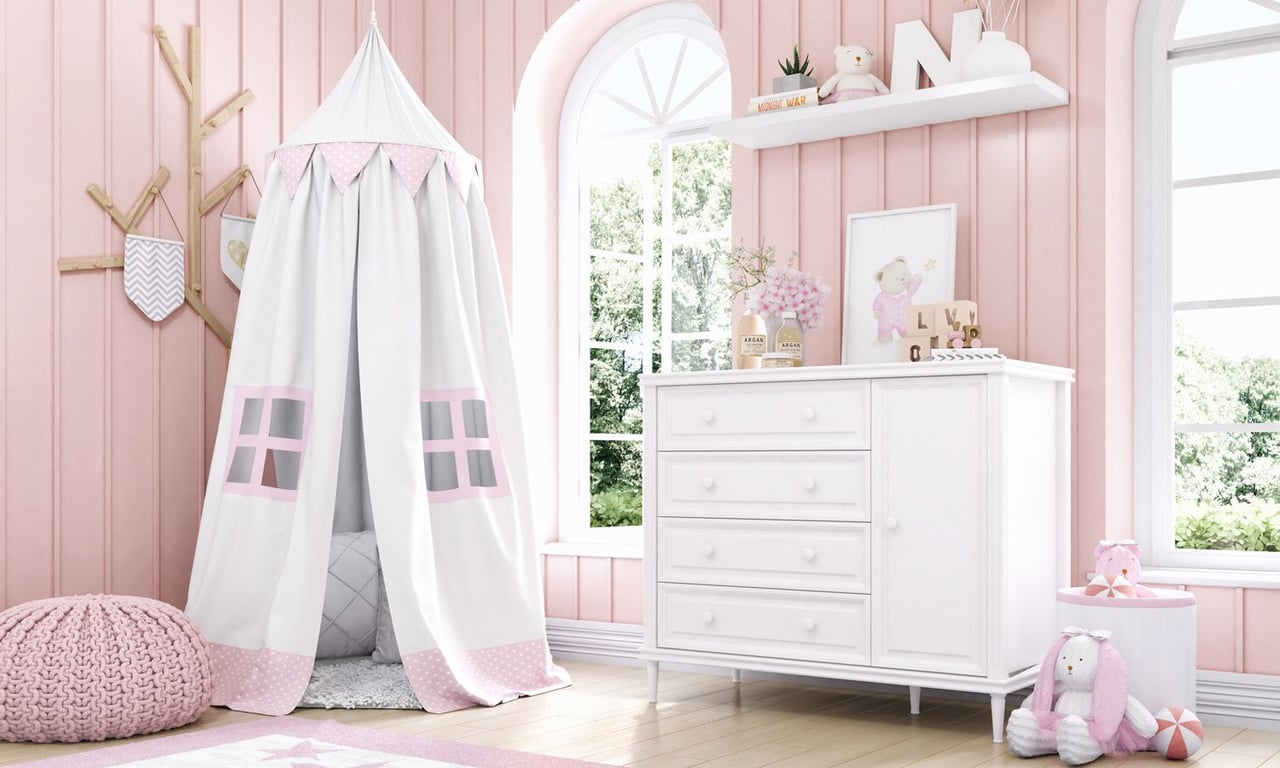 Tenda Dossel Poá Rosa 2m — vista alternativa