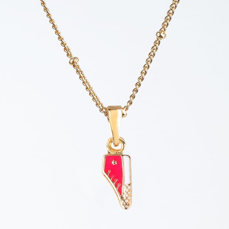 Colar Infantil Tênis Pink e Ouro