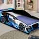 Mini Cama Infantil Carro de Corrida Azul - imagem 2