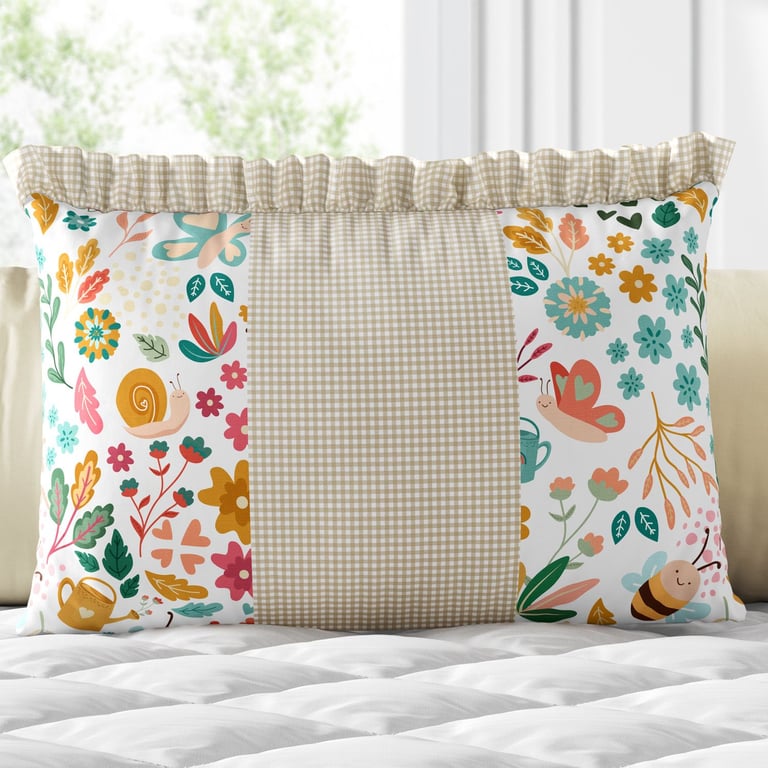 Almofada Retangular Jardim Encantado Xadrez 35cm