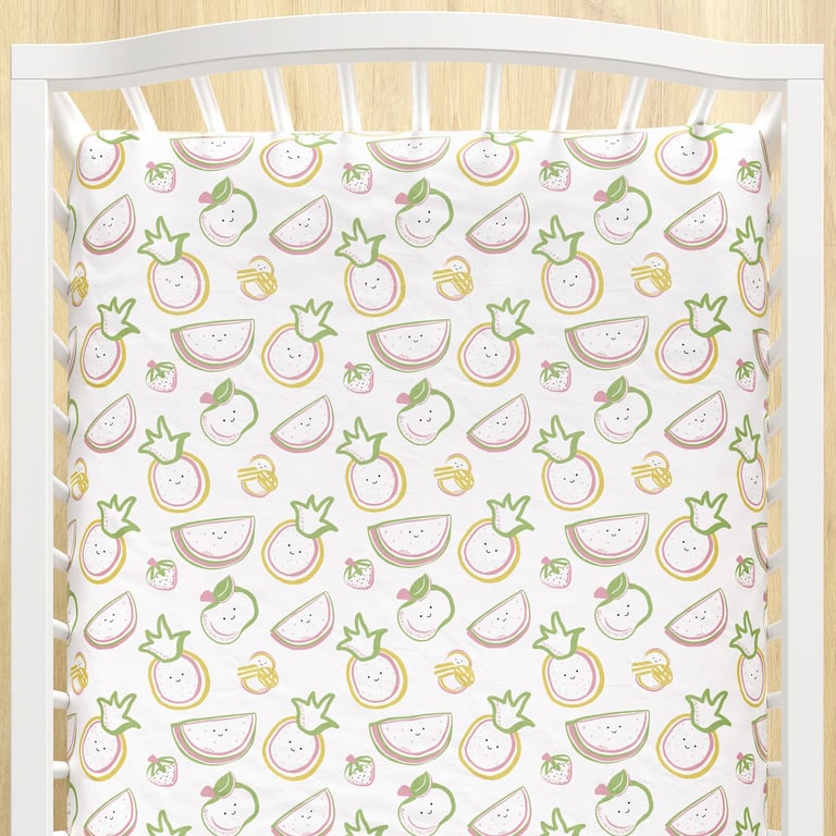 Lençol Berço com Elástico Frutinhas Colorido — vista alternativa